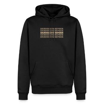 Sauerteig Brot - Männer Premium Bio Hoodie - Schwarz - Vorne - Nico (187cm)