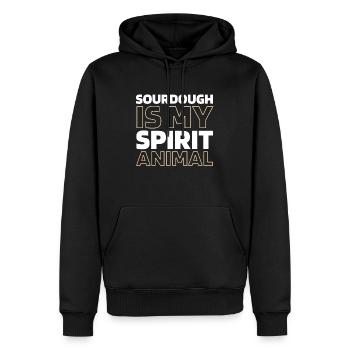 Sauerteig Brot - Männer Premium Bio Hoodie - Schwarz - Vorne - Nico (187cm)