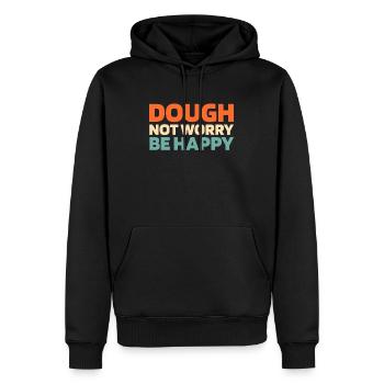 Pain au levain - Sweat à capuche Premium bio Homme - noir - Devant - Nico (187cm)