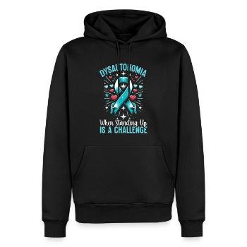 Dysautonomia Awareness Chronic Illness - Männer Premium Bio Hoodie - Schwarz - Vorne - Nico (187cm)