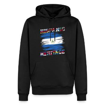Nationalité du pays du pavillon nicaraguayen - Sweat à capuche Premium bio Homme - noir - Devant - Nico (187cm)