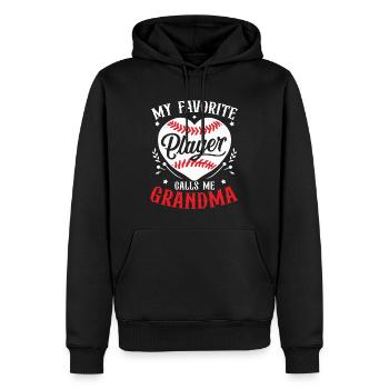 Baseball Oma Sport Baseball Liebhaber Großmutter - Männer Premium Bio Hoodie - Schwarz - Vorne - Nico (187cm)