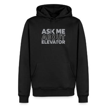 Fahrstuhl Aufzug - Männer Premium Bio Hoodie - Schwarz - Vorne - Nico (187cm)