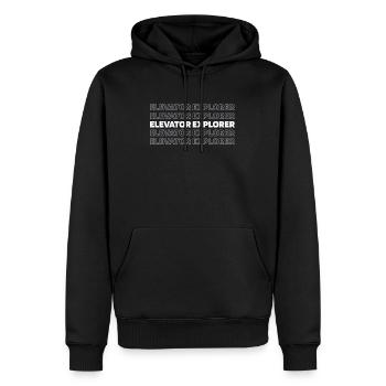 Elevator Elevator - Men’s Premium Organic Hoodie - black - Front - Nico (187cm)