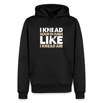 Pain au levain - Sweat à capuche Premium bio Homme - noir - Devant - Nico (187cm)