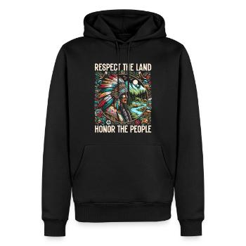 Indianischer Cherokee-apache-stamm - Männer Premium Bio Hoodie - Schwarz - Vorne - Nico (187cm)