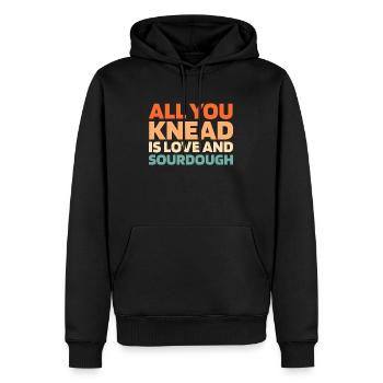 Sauerteig Brot - Männer Premium Bio Hoodie - Schwarz - Vorne - Nico (187cm)