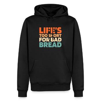 Sauerteig Brot - Männer Premium Bio Hoodie - Schwarz - Vorne - Nico (187cm)