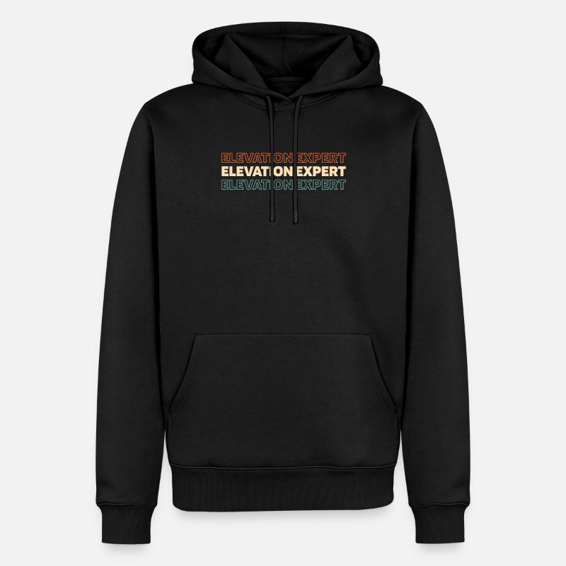 Ascenseur Ascenseur - Sweat à capuche Premium bio Homme - noir