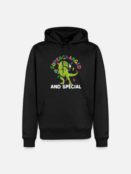 Audhd Behinderung er Autismus Adhs - Männer Premium Bio Hoodie - Schwarz