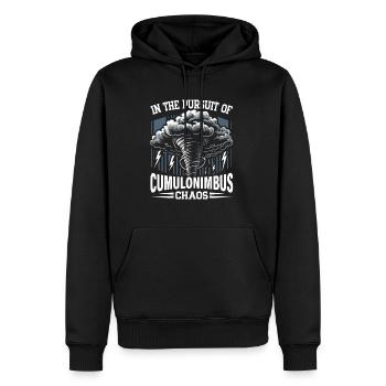 Tornado Chaser Stormchaser Meteorologe Outfit - Männer Premium Bio Hoodie - Schwarz - Vorne - Nico (187cm)