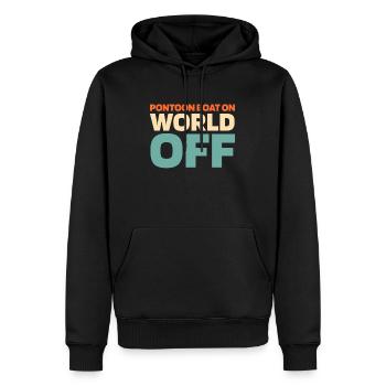 Pontonboot Bateau ponton sur World Off - Sweat à capuche Premium bio Homme - noir - Devant - Nico (187cm)