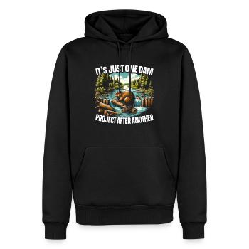 Lustiger Biber-liebhaber-nagetier-tier-niedlicher - Männer Premium Bio Hoodie - Schwarz - Vorne - Nico (187cm)