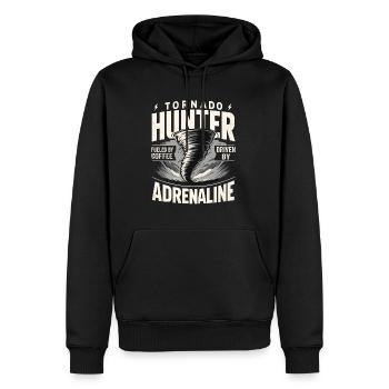 Hurricane Hunting Tornado Chasing Weatherman - Männer Premium Bio Hoodie - Schwarz - Vorne - Nico (187cm)