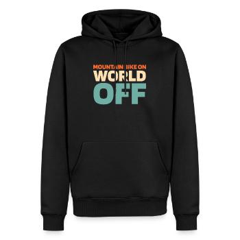 VTT VTT VTT - Sweat à capuche Premium bio Homme - noir - Devant - Nico (187cm)
