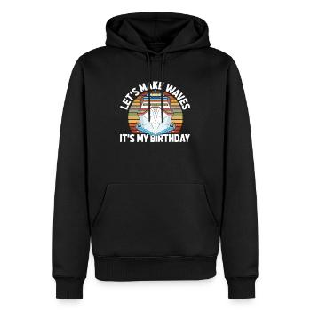 Croisière d’anniversaire à Kreuzfahrt - Sweat à capuche Premium bio Homme - noir - Devant - Nico (187cm)