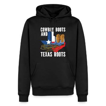Cowboy-liebhaber, Western-rodeo-reiter, - Männer Premium Bio Hoodie - Schwarz - Vorne - Nico (187cm)