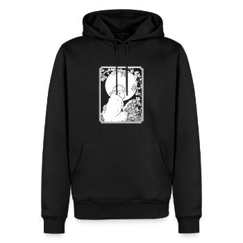 Schaf Japan Cherry Blossom Moon - Männer Premium Bio Hoodie - Schwarz - Vorne - Nico (187cm)