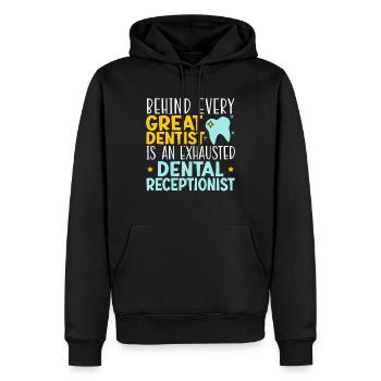 Zahnarzthelferin Job Zahnmedizin Zahnarzthelferin - Männer Premium Bio Hoodie - Schwarz - Vorne - Nico (187cm)