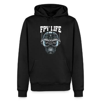 Fpv-drohnenpilot, Ferngesteuerter - Männer Premium Bio Hoodie - Schwarz - Vorne - Nico (187cm)