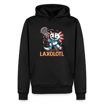 Joueur de crosse Lax Trainer Sport - Sweat à capuche Premium bio Homme - noir - Devant - Nico (187cm)