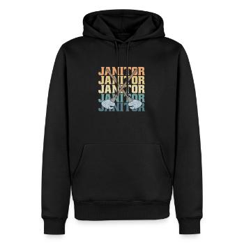Hausmeister - Männer Premium Bio Hoodie - Schwarz - Vorne - Nico (187cm)