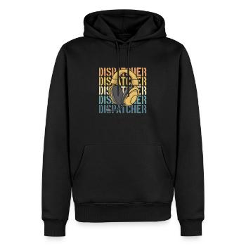 Notruf Leitstelle Einsatzzentrale - Männer Premium Bio Hoodie - Schwarz - Vorne - Nico (187cm)