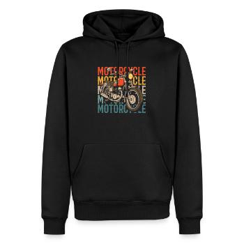 Moto Motard Moto - Sweat à capuche Premium bio Homme - noir - Devant - Nico (187cm)