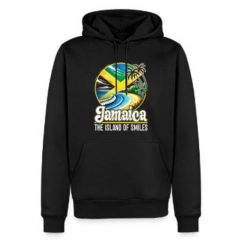 Nationalität Des Jamaikanischen Flaggenlandes, Ich - Männer Premium Bio Hoodie - Schwarz - Vorne - Nico (187cm)