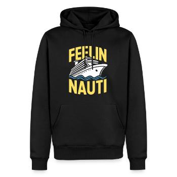 Kreuzfahrt Lustig Feeling Nauti - Männer Premium Bio Hoodie - Schwarz - Vorne - Nico (187cm)