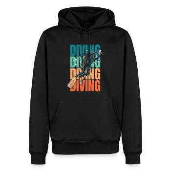Tauchen Taucher - Männer Premium Bio Hoodie - Schwarz - Vorne - Nico (187cm)