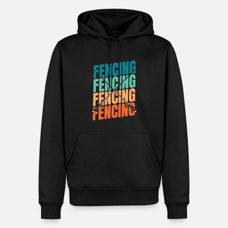 Fechten Fechter - Männer Premium Bio Hoodie - Schwarz