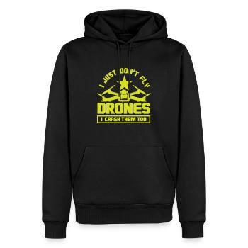 Fpv-drohnenpilot - Männer Premium Bio Hoodie - Schwarz - Vorne - Nico (187cm)