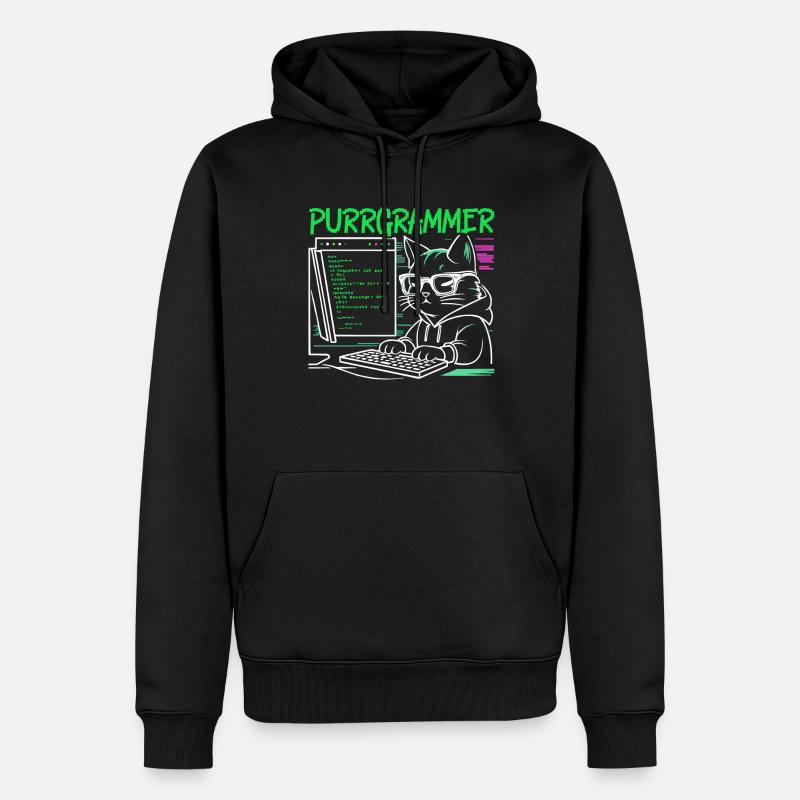 Lustiger Programmierer Programmierer - Männer Premium Bio Hoodie - Schwarz