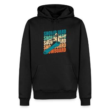 Snowboard Snowboarder - Männer Premium Bio Hoodie - Schwarz - Vorne - Nico (187cm)