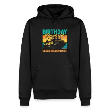 Croisière d’anniversaire à Kreuzfahrt - Sweat à capuche Premium bio Homme - noir - Devant - Nico (187cm)
