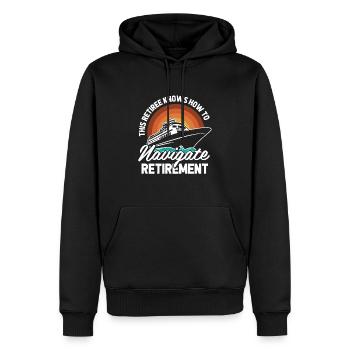 Retraite de Cruise - Sweat à capuche Premium bio Homme - noir - Devant - Nico (187cm)