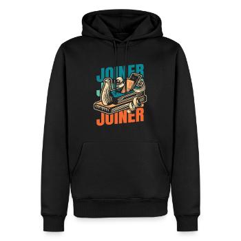 Charpentier Charpentier - Sweat à capuche Premium bio Homme - noir - Devant - Nico (187cm)