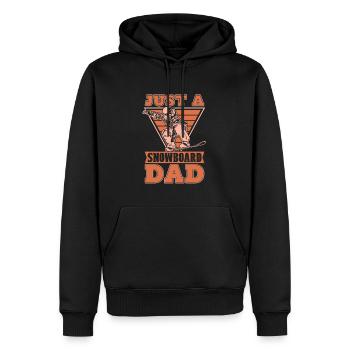 Snowboard Snowboarder Just A Snowboard Dad - Männer Premium Bio Hoodie - Schwarz - Vorne - Nico (187cm)