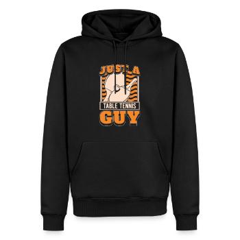 Tischtennis Pingpong Just A Table Tennis Guy - Men’s Premium Organic Hoodie - black - Front - Nico (187cm)
