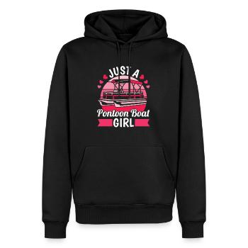 Pontonboot Just A Pontoon Boat Girl - Männer Premium Bio Hoodie - Schwarz - Vorne - Nico (187cm)