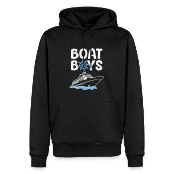 Croisière - Sweat à capuche Premium bio Homme - noir - Devant - Nico (187cm)