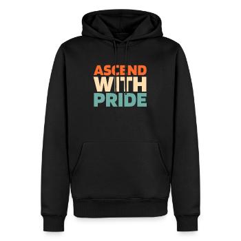 Elevator Elevator - Men’s Premium Organic Hoodie - black - Front - Nico (187cm)