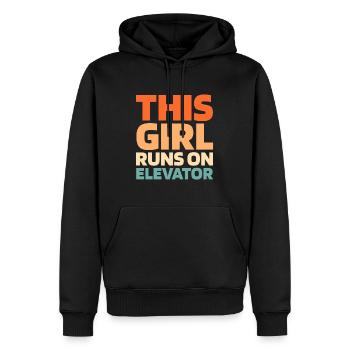 Elevator Elevator - Men’s Premium Organic Hoodie - black - Front - Nico (187cm)