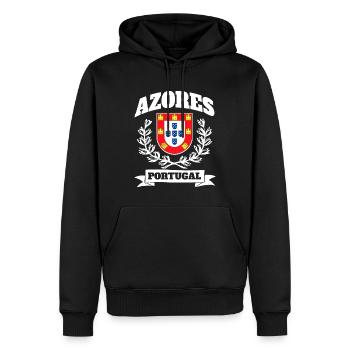 Azores Island Portugal Portuguese Pride - Men’s Premium Organic Hoodie - black - Front - Nico (187cm)