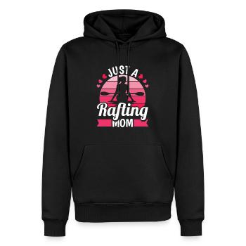 Rafting Mutter Juste une maman rafting - Sweat à capuche Premium bio Homme - noir - Devant - Nico (187cm)