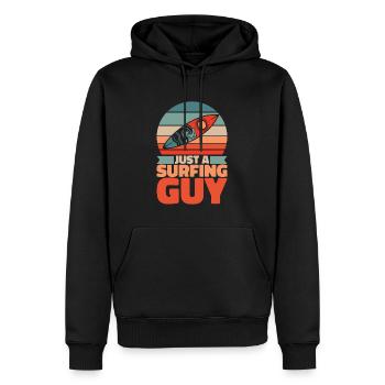 Surfer Surfen Juste un surfeur - Sweat à capuche Premium bio Homme - noir - Devant - Nico (187cm)