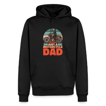Motorrad Biker Motorbike Vater - Männer Premium Bio Hoodie - Schwarz - Vorne - Nico (187cm)