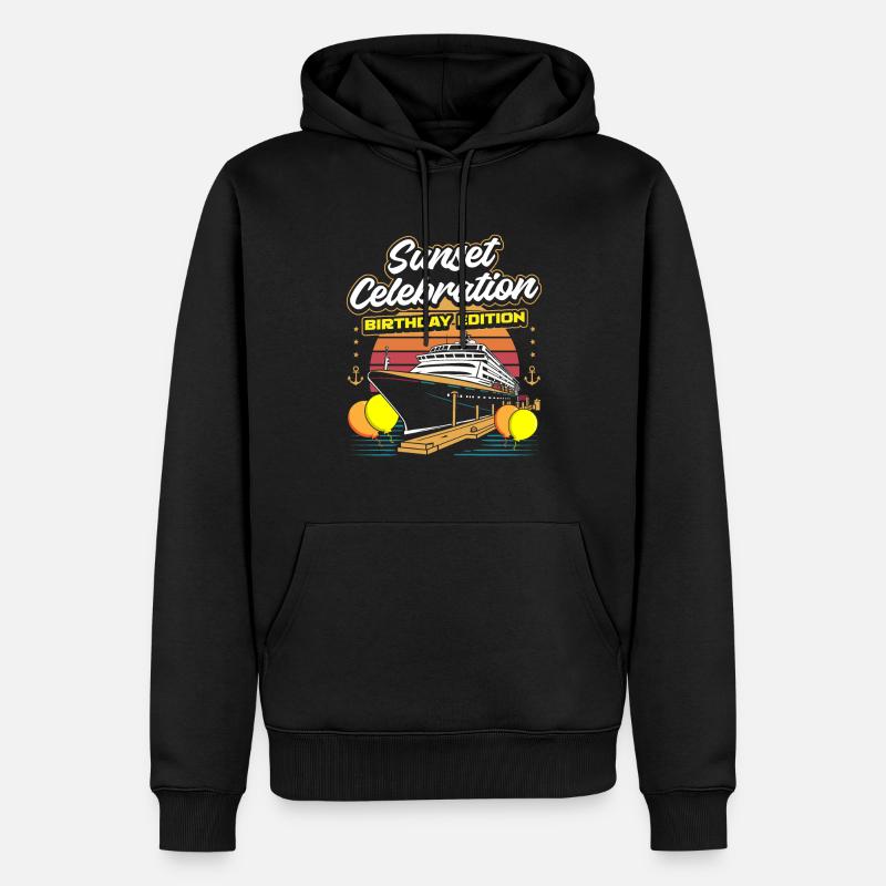 Croisière d’anniversaire à Kreuzfahrt - Sweat à capuche Premium bio Homme - noir