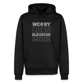 Elevator Elevator - Men’s Premium Organic Hoodie - black - Front - Nico (187cm)